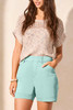 Tribal Comfort Stretch Hem Slits Pull On Shorts