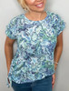 Ethyl Spiffy Blue Easy Breezy Tee Top