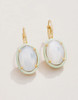 Spartina 449 White Opal Oval Drop Earrings