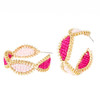 Michelle McDowell Brooke Two Tone Beaded Hoop Gold Earrings