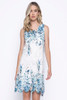 Picadilly Blue Floral Printed Knit Lace Dress