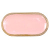 The Royal Standard Pink Finish Wood Hogan Oval Serving Dish