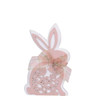 The Royal Standard Pink & White Cut Out Floral Wood Bunny Figurine