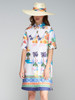 Vilagallo Hester Palmeras Greca Palm Trees Shirt Dress