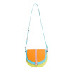 Myra Color Point Half Moon Leather Shoulder Bag