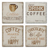 Thirtystone Chocolate & Coffee Tumbled Tile 4 Pack Coaster Set