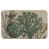 Crescent Beach Shells Linen Floor Mat