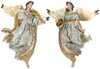 Tapestry Flying Angels with Musical Instruments Set of 2
