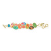 Jilzarah Paradise Island Cobblestone Beads Gold Link Bracelet