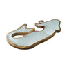 Mermaid Shaped Wood & Enamel Platter Tray