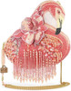 Mary Frances A Leg To Stand On Pink Flamingo Crossbody Handbag Purse