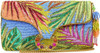 Mary Frances Tropics Multi-Color Palm Leaves Crossbody Clutch Purse
