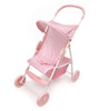 Badger Pink Gingham Canopy Folding Doll Stroller