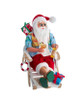 Kringle Klaus Santa On A Beach Chair With A Cocktail  and Bottle Of Wine Figurine
