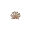C & F Wood Beaded Scallop Shell Napkin Ring