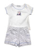 Magnolia Baby Embroidered Gof Cart Infant Boy Short Set