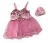 Arianna Pink Sparkle Party Dress and Hair Clip 18" Doll Clothes Set