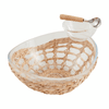 Mud Pie Seagrass Woven & Acrylic Chip & Dip Bowl Set