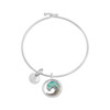 Dune Jewelry Ocean Wave Turquoise & Boynton Beach Sand Silver Plated Bangle Bracelet