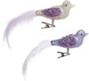 Mark Roberts Fancy Feather Tail Purple Bird Clip On Christmas Tree Ornament