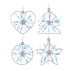 Ganz Iridescent Tinsel Sunburst In A Shaped Christmas Tree Ornament