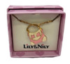 Lily Nily Pink Handbag Pendant Child's Gold Necklace