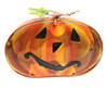 Glass and Metal Tealight Happy Face Small Oval Pumpkin