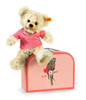 Steiff Baby T-Shirt Beige Stuffed Bear In Parrot Suitcase Toddler Gift Set