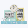 Beach Theme Tabletop Clock Collage Photo Frame