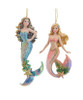Kurt Adler Electroplated Mermaid Ornament With Starfish