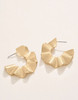 Spartina 449 Gold Ruffle Hoop Earrings