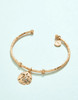 Spartina 449 Gold Cuff Bracelet With Dangle Sand Dollar Charm