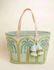 Spartina 449 Richmond Hill Fiesta Sea Foam Palms Tote Bag