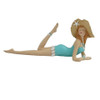 Fancy That Laying Down Pointed Toes Beach Lady In Cowrie Shell Fringe Aqua Dress Figurine