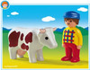 Playmobil 1.2.3 Farmer and Cow Toddler Play Set