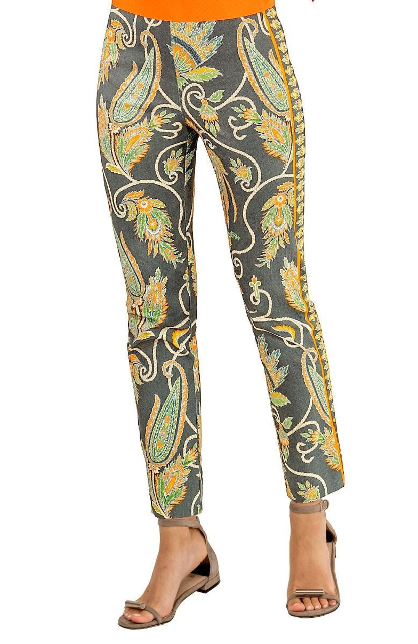 Gretchen Scott - Orange Cotton Spandex GripeLess Pull-on Pant