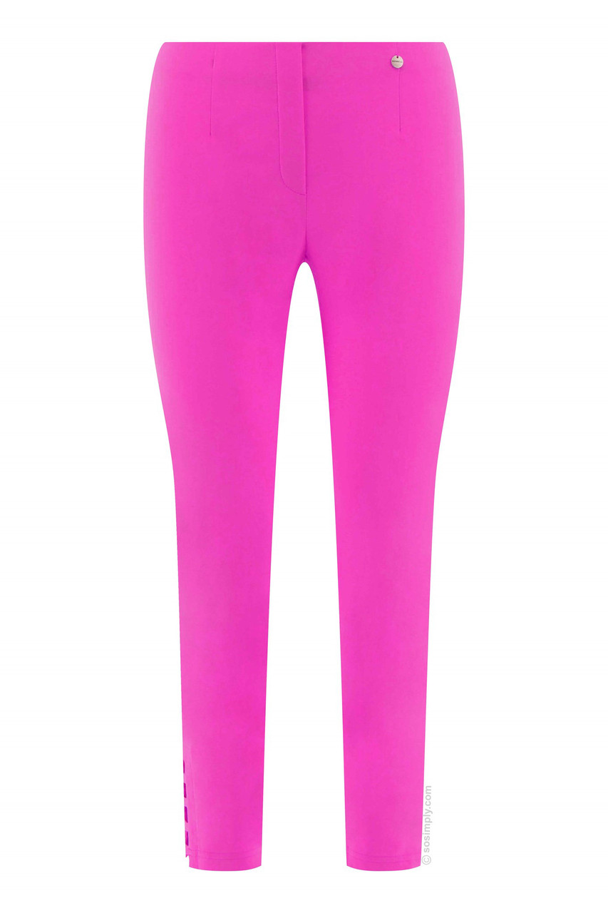 Buy Dark Pink Women Pants With Printed Border Online - W for Woman