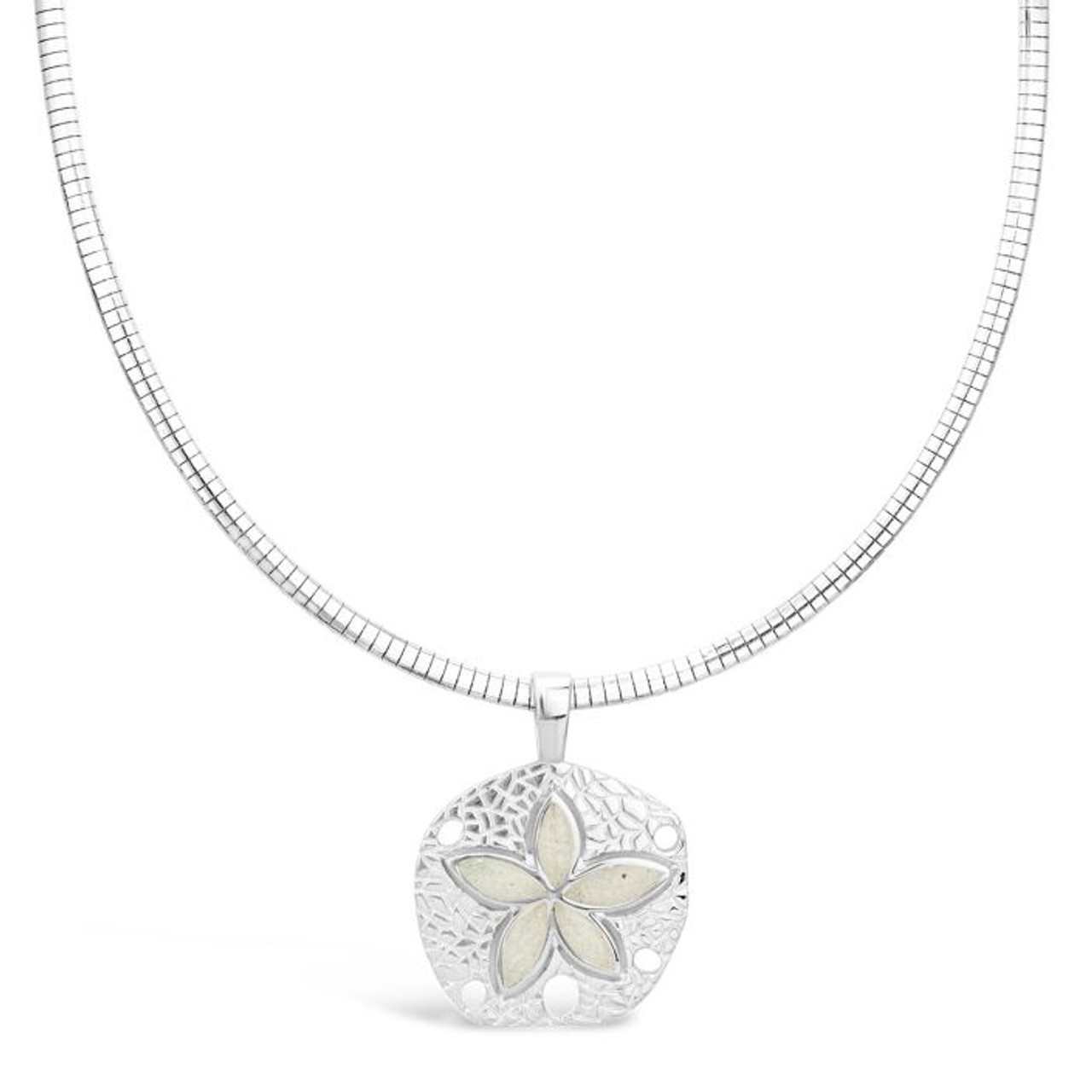 Sterling Silver GC Original Diamond Cut Large Sand Dollar Pendant - Gold  Creations