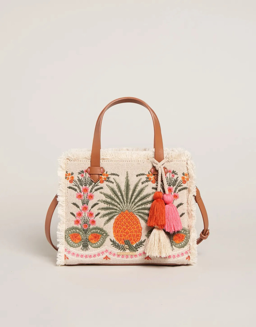 Spartina 449 Alljoy Landing Pineapple Boho Fringe Satchel