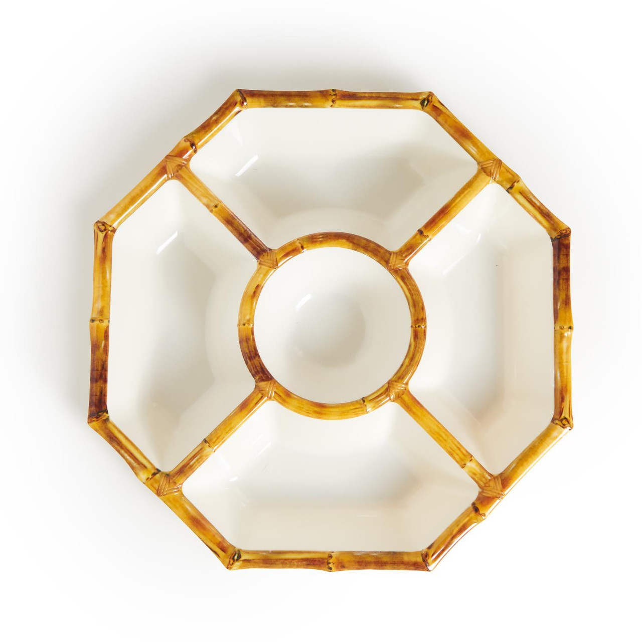 Two's Company Bamboo Chip and Dip Dish - Thumbnail 2