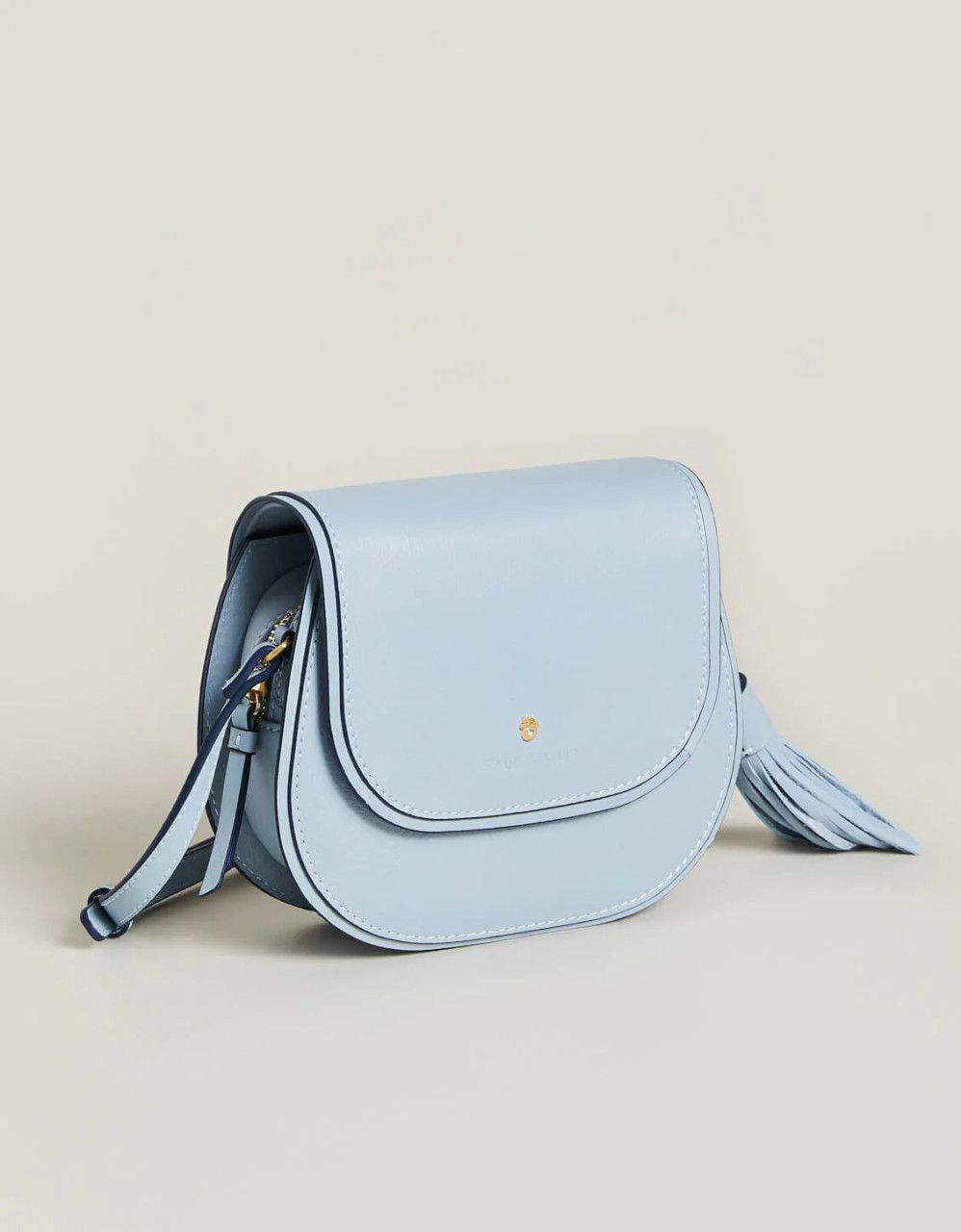 【新品未使用】M ポーチ付 stina Her story blue bell Spartina 449 Siren Saddle Blue Fog Crossbody Purse - Beach House