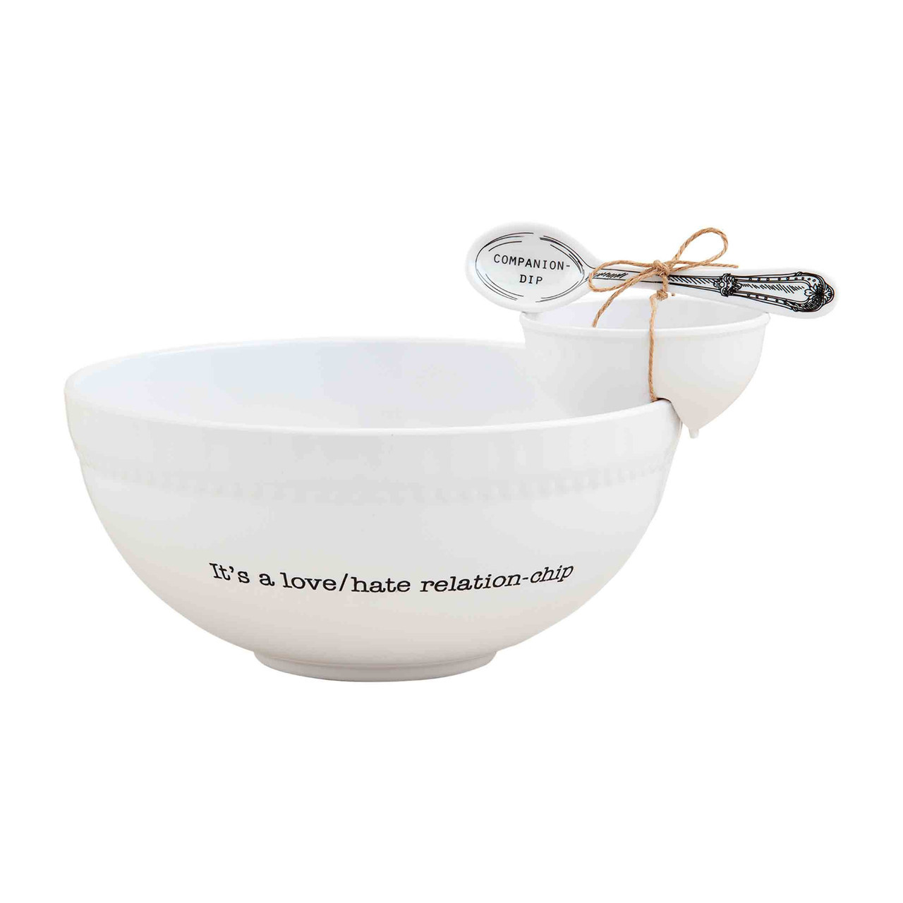 Mud Pie Beaded Double Dip Pick Set - Terracotta Appetizer Server With Toothpick Caddy (White)