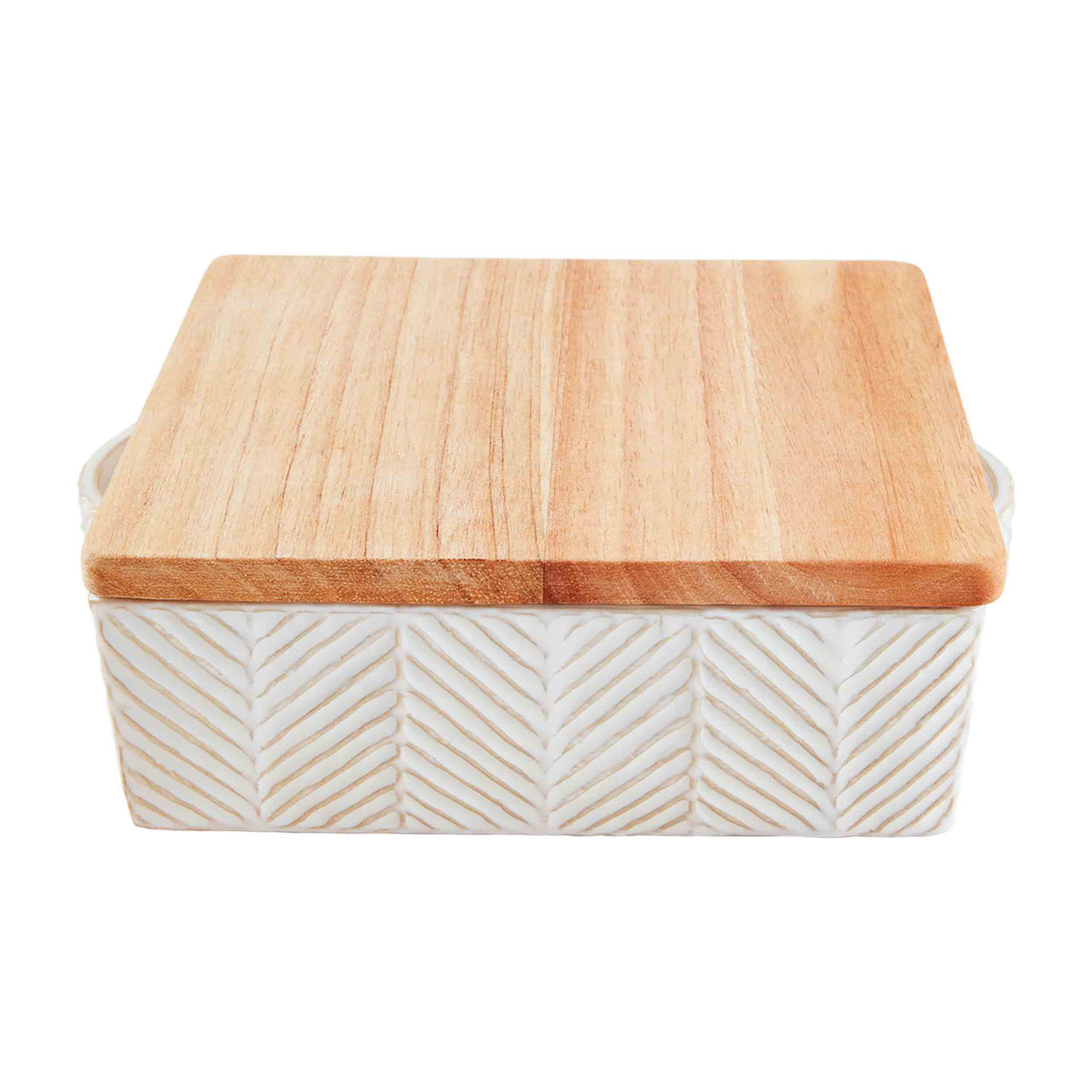 Mud Pie Textures Stoneware Baker With Lid