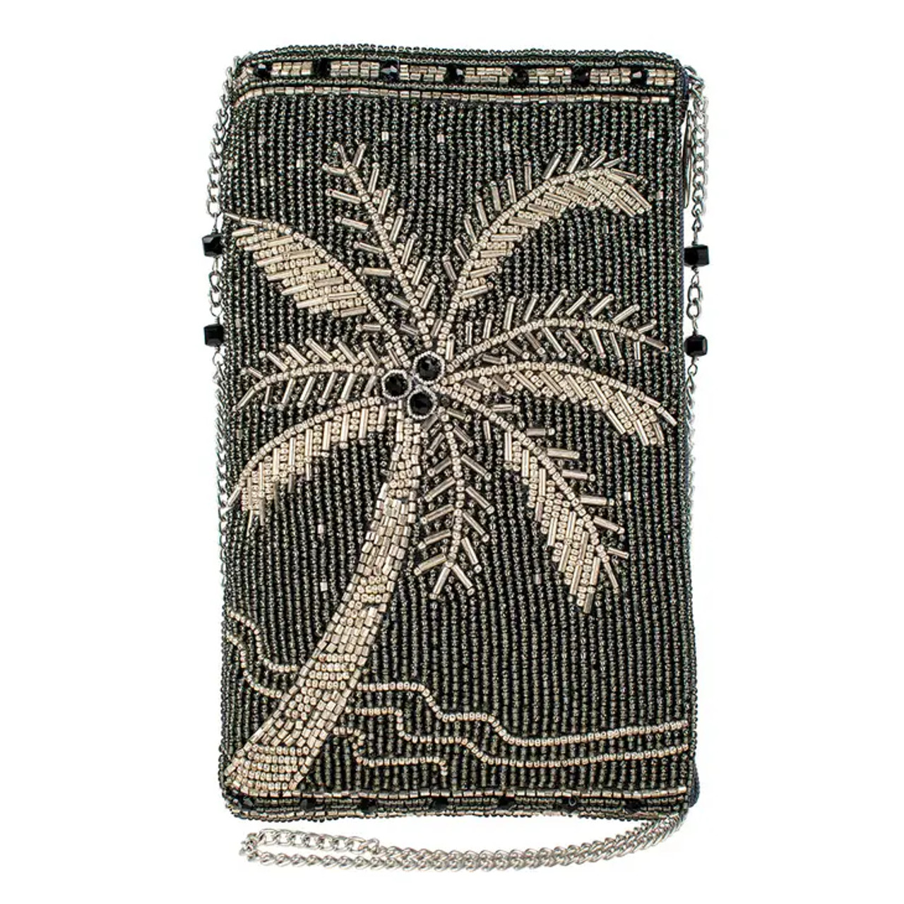 Mary Frances Tropical Breeze Palm Tree Crossbody Phone Pouch Purse