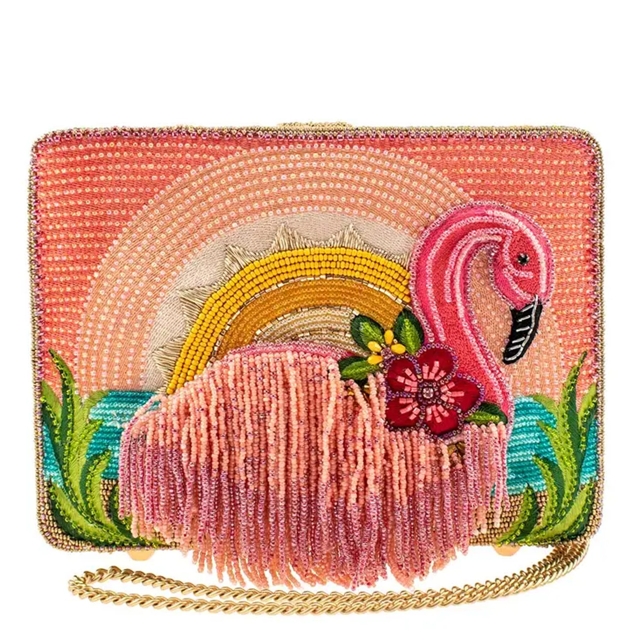 Pink Flamingo Art Clutch | Winni.in