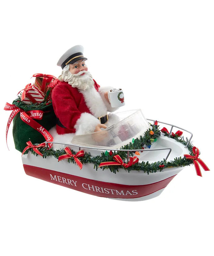 Kurt Adler Fabriché™ Boat Captain Santa Figurine - Beach House