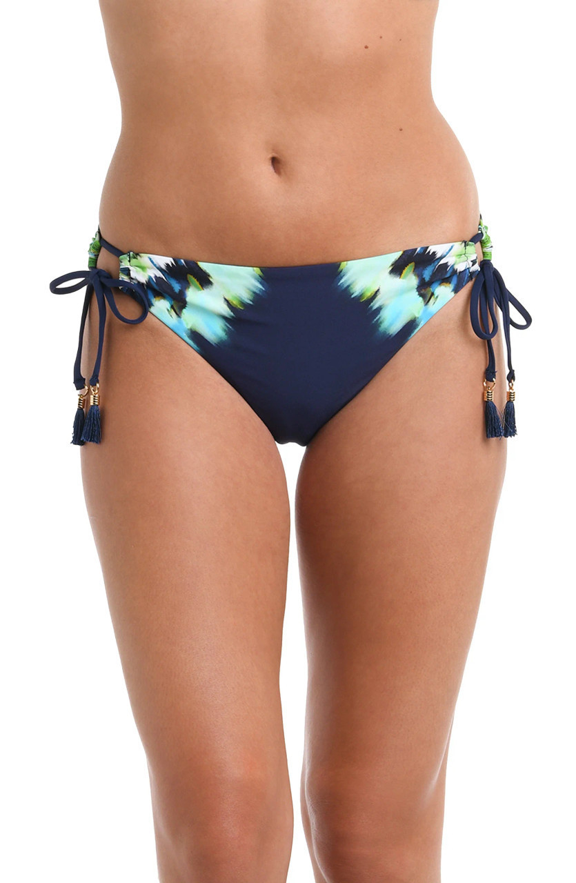La Blanca Indigo Monarch Seas Side Tie Hipster Swim Bottom