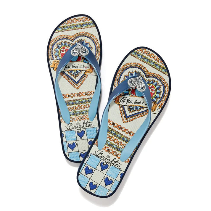 Brighton Footwear Brighton Flip Flops Brighton Love It Navy