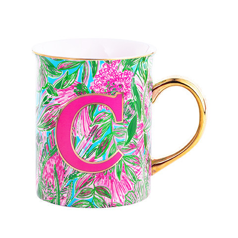 Lilly Pulitzer Initial Ceramic Mug