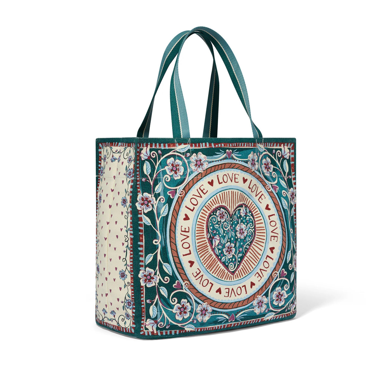 Brighton Bella Tile Love Canvas Tote Bag